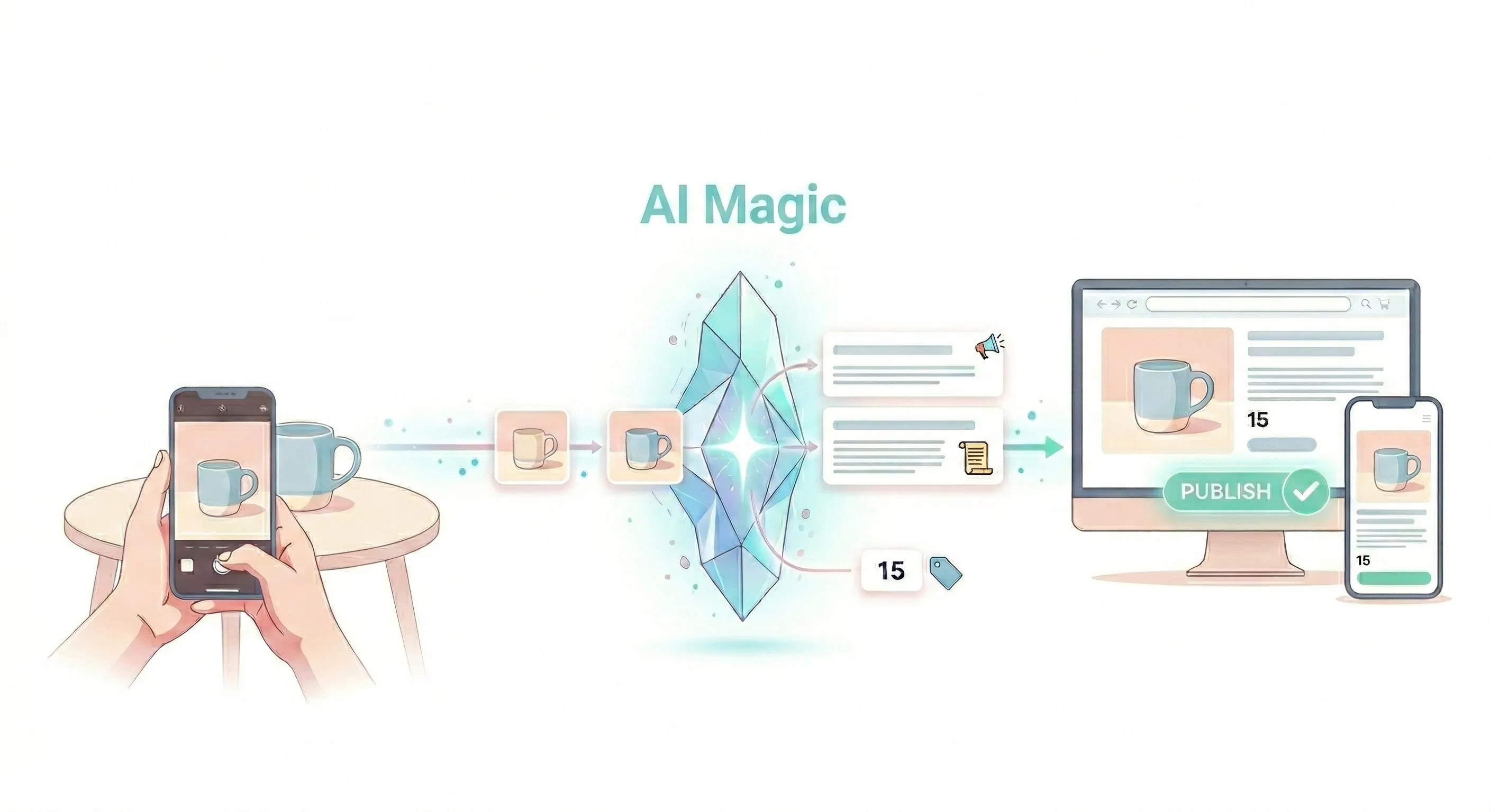 AI Magic - From photo to product page