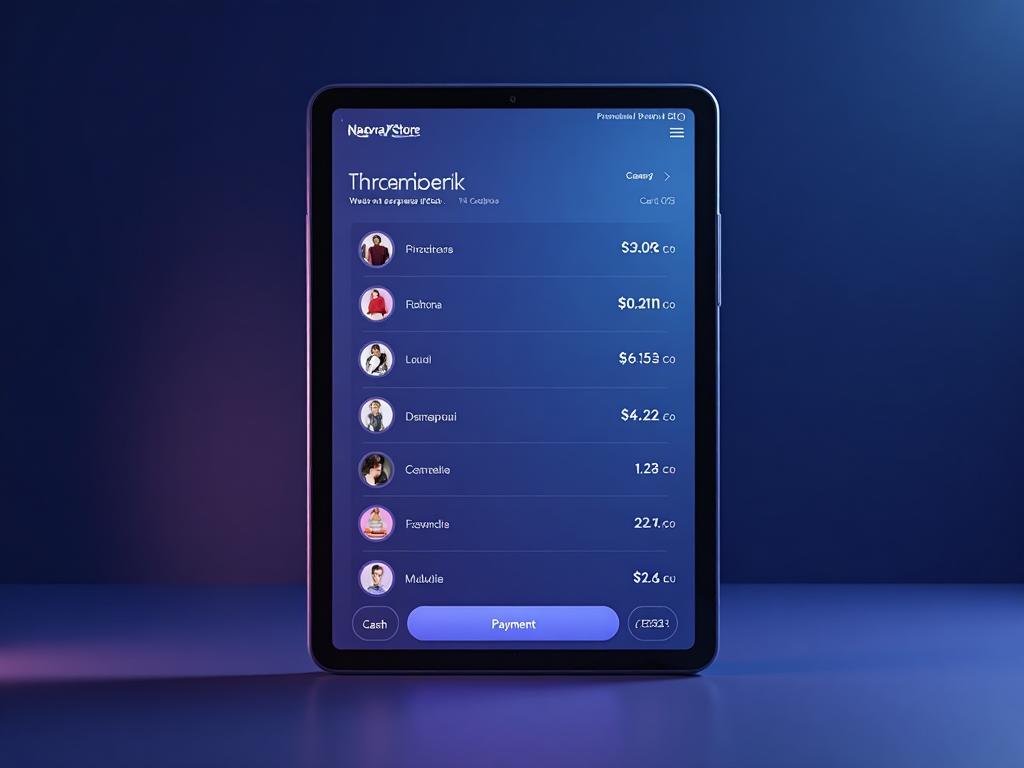Naaora POS terminal on tablet - point of sale system software for retail stores and shops